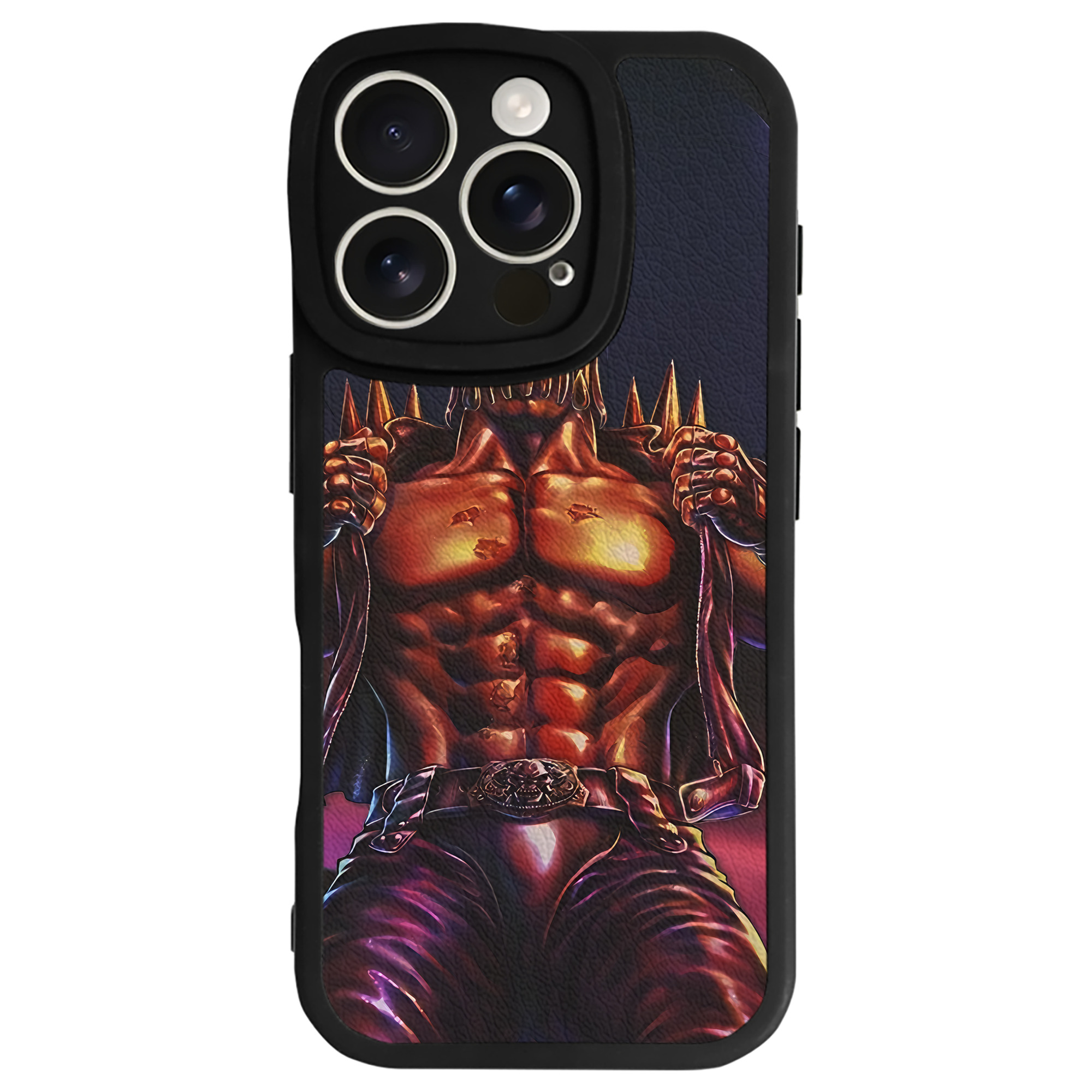 （画像用） 北斗の拳 Fist of the North Star 【iPhone 16シリーズ対応】シリコンスマホケース（レザー調） 材質：シリコン